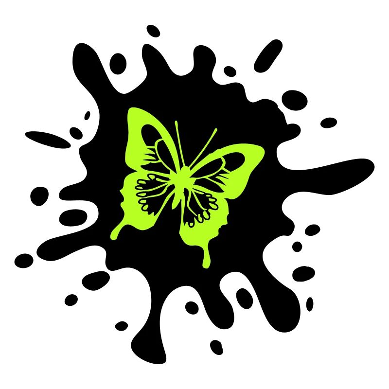 Papillon éclaboussures de couleur