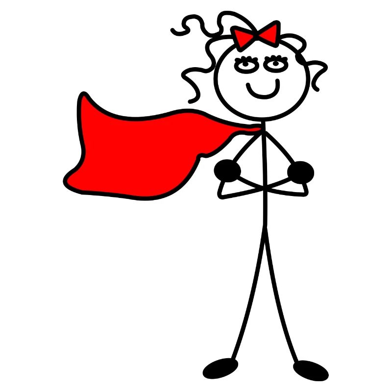 Superwoman oder mit verschränkten Armen
