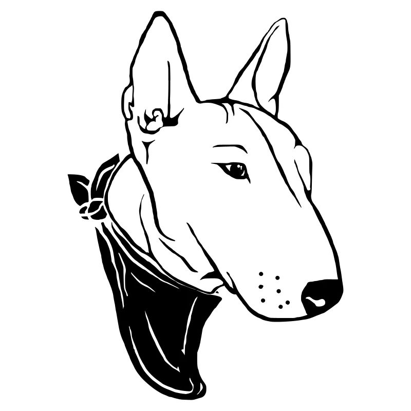 Bullterrier mit Halstuch