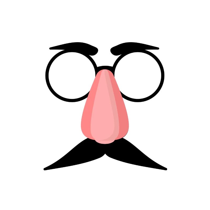 Brille Schnurrbart Nase