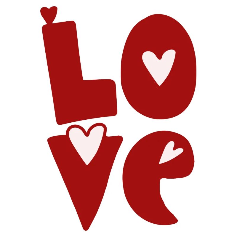 Design d’amour avec des cœurs dans la lettre