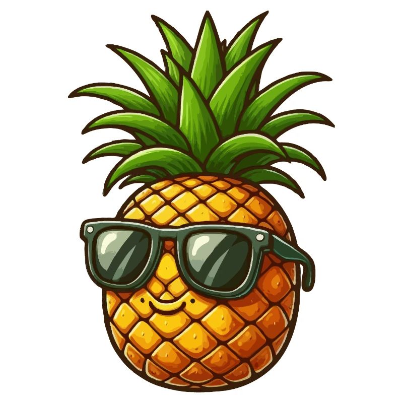 Pineapple with sunglasses