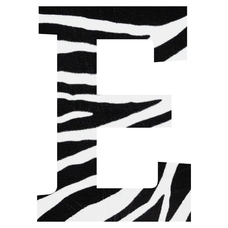 Letter e zebra