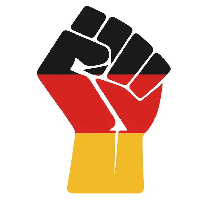 Flaggenfaust Kraft der Einheit