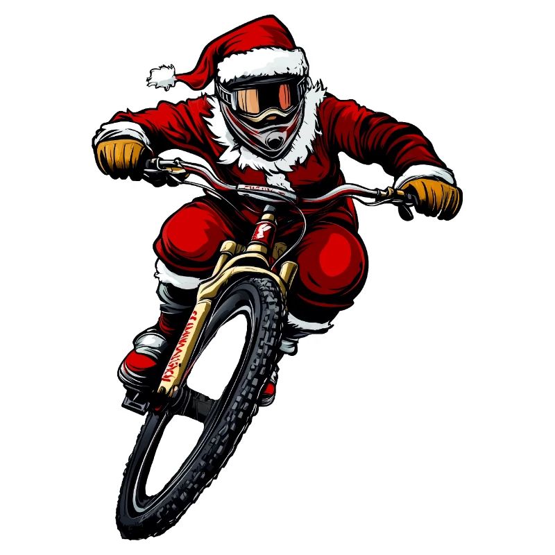 Christmas Downhill Biker