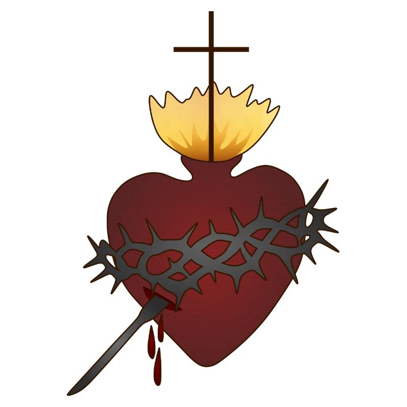 Heiliges Herz mit Dornenkrone