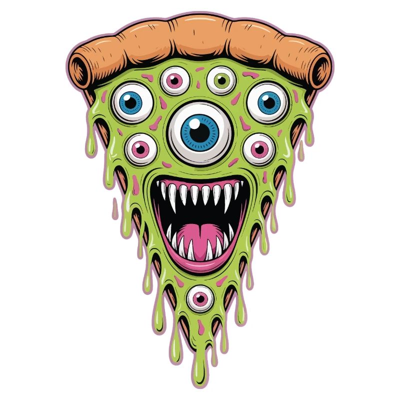 Drippy Eye Pizza Monster