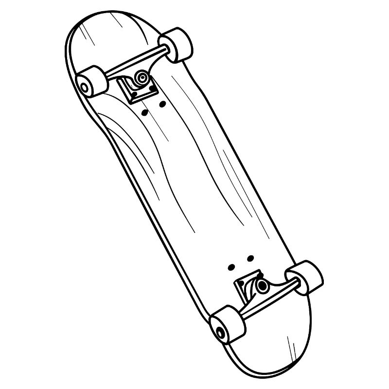 Dessin de planche à roulettes