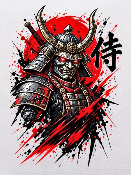 Samurai Krieger – Japanisches T-Shirt Design