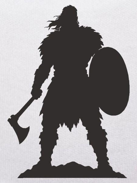 Wikinger Krieger mit Axt und Schild