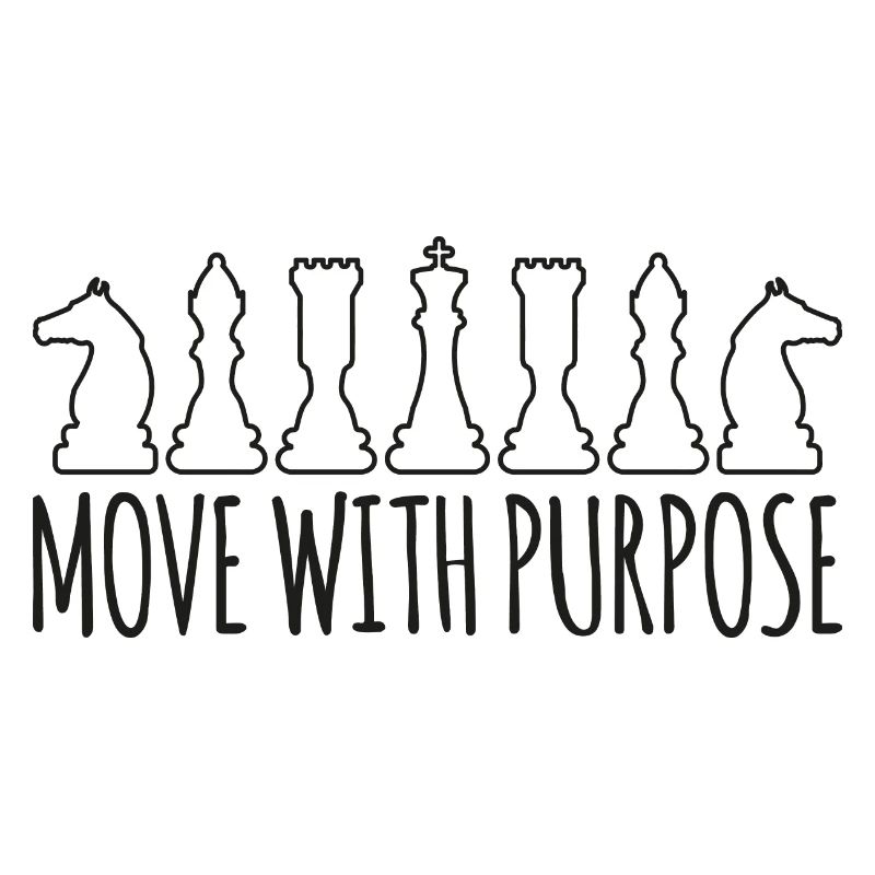 Move with purpose cadeau d’échecs maître de la pensée