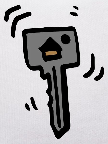 House key metallic