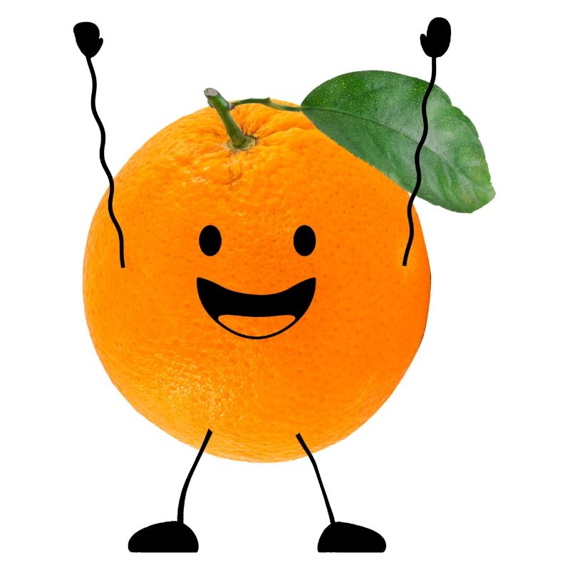 orange avec le visage