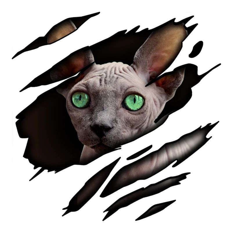 Chat Sphynx en moi