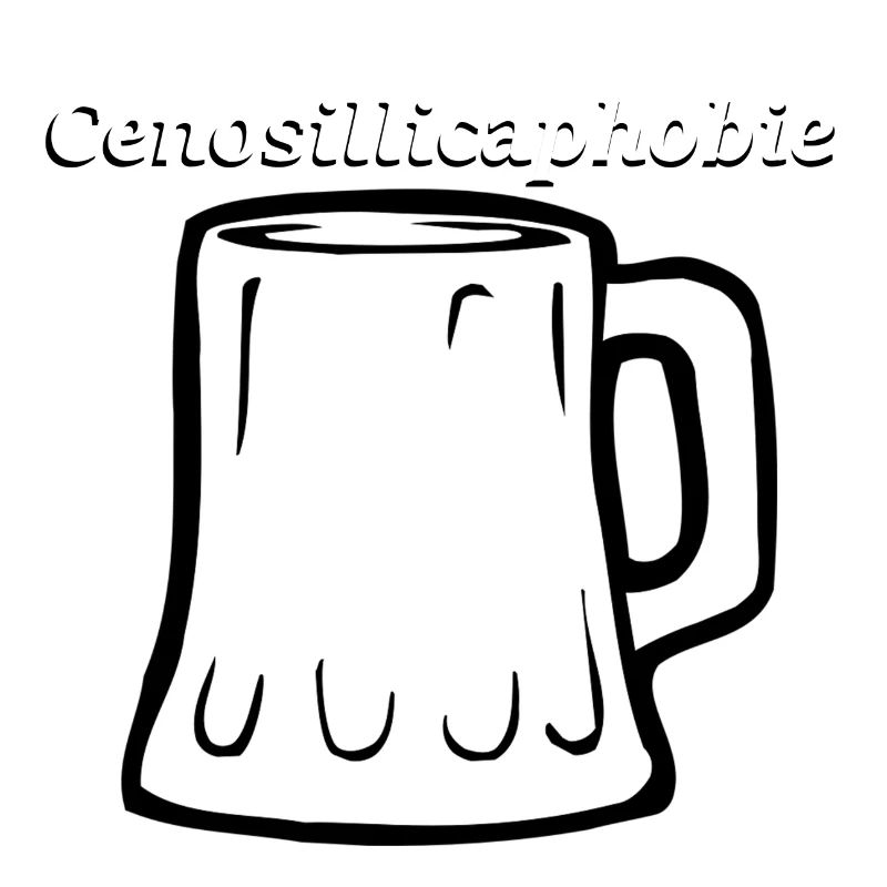Cenosillicaphobie Bier Glas, weiß