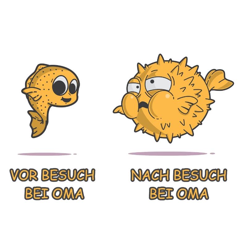 Essen bei Oma Großmutter Großvater Kugelfisch