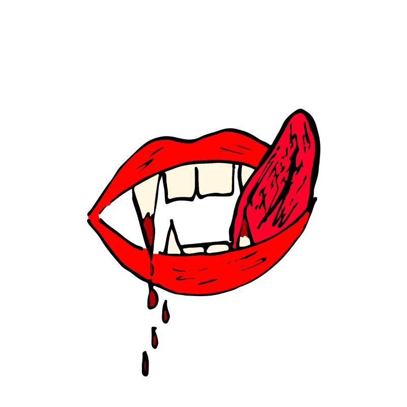 bloody vampire teeth