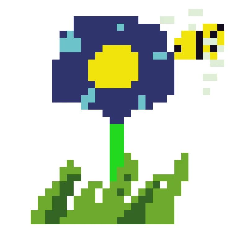 Fleur de pixel