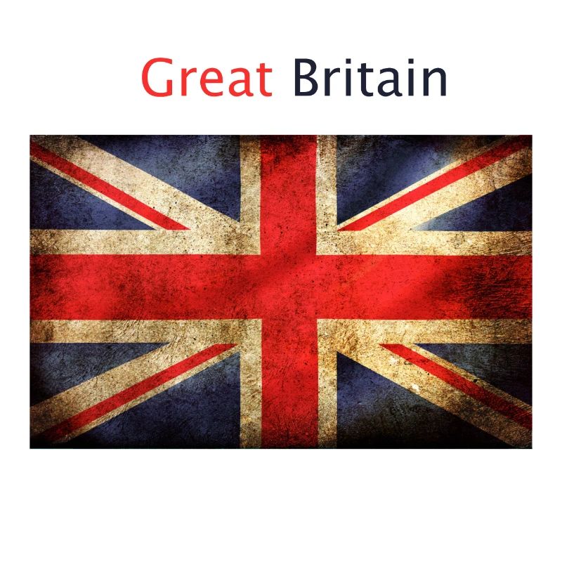 drapeau anglais avec la Grande-Bretagne