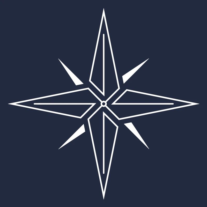 Line Compass Rose