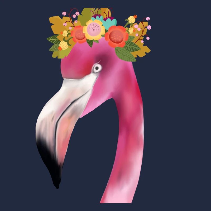 Flamingo avec couronne
