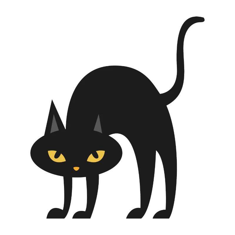 oohh arched back black cat