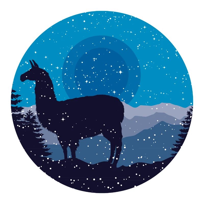 Lama au clair de lune