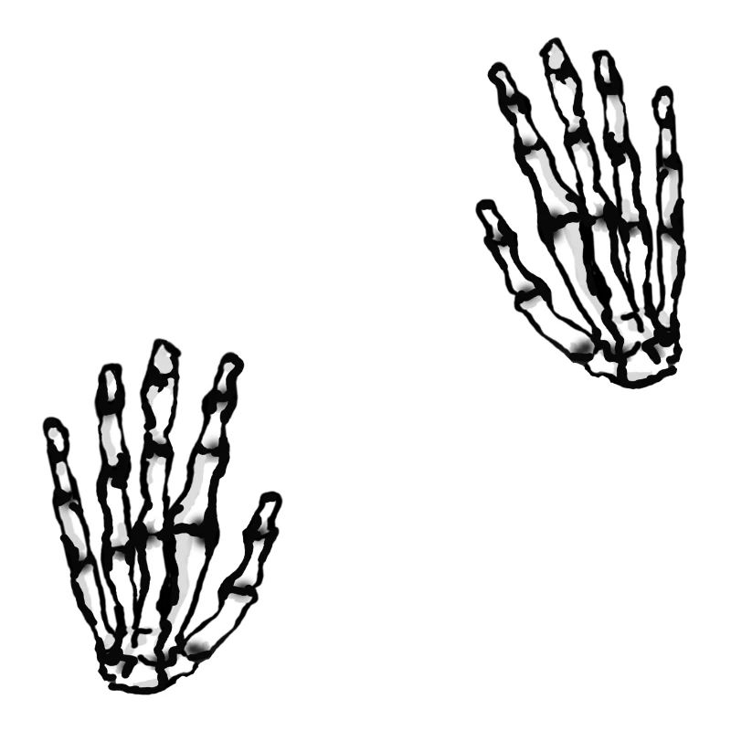 skeleton hands