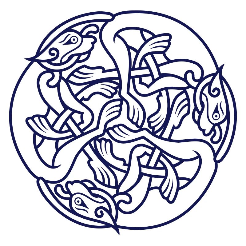 Celtic Design Wolfhounds Triskele