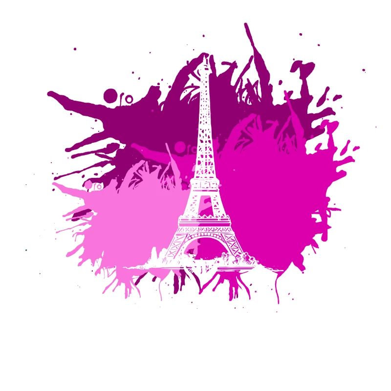 Paris Eifelturm Splash Farbfleck Geschenk