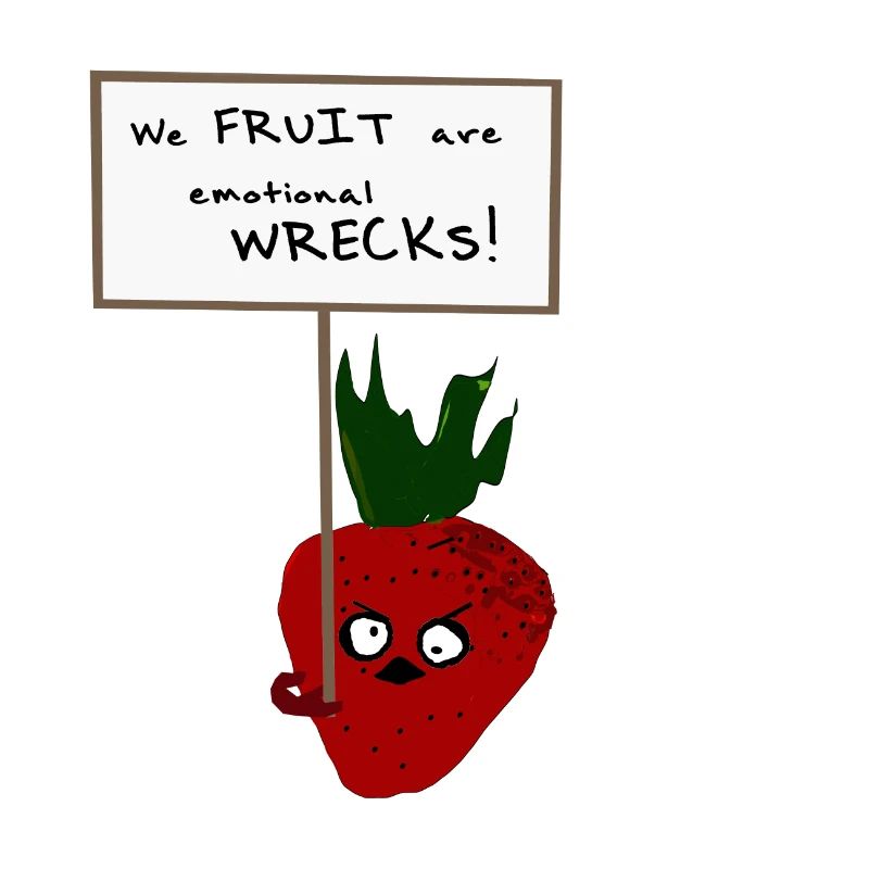 Strawberry Protesting Vegans