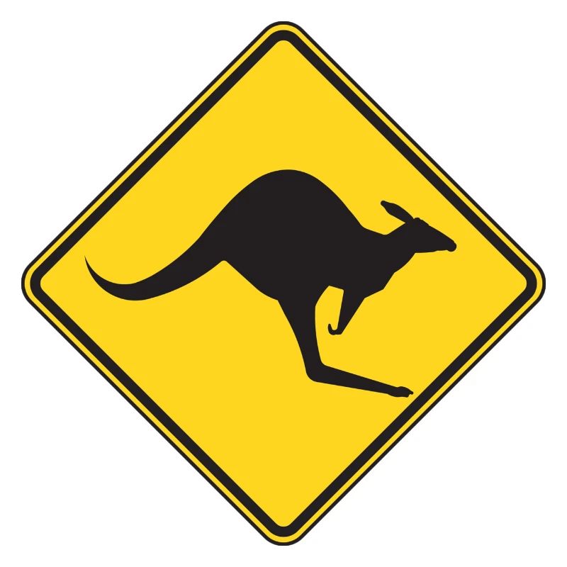 Warning, kangaroo!