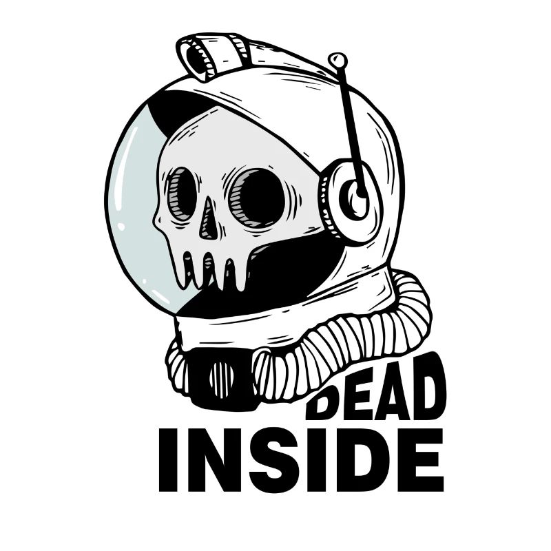 Astronaut skull Dead Inside