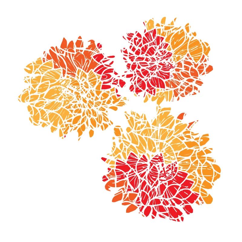 Flowers with floral pattern