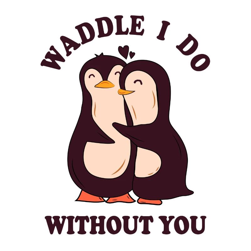 Pinguin Paar liebe herz