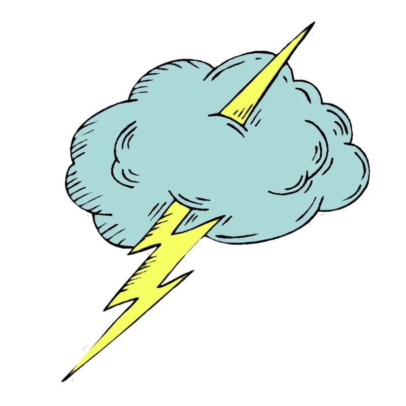 Thunder! Lightning Storm with Cloud