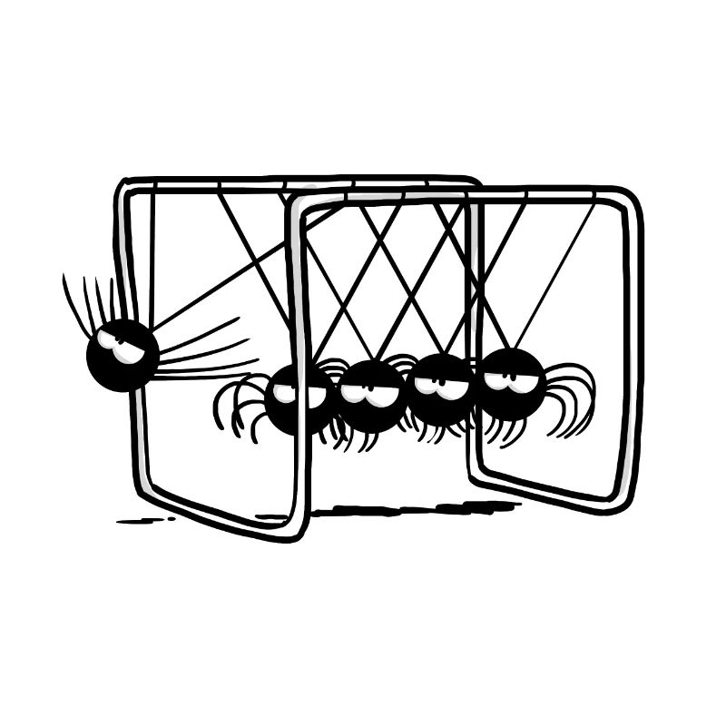 Beth die Spinne - Newtons Pendel