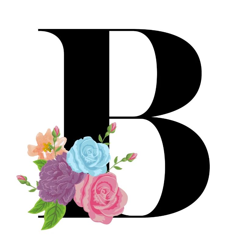 letter B flowered