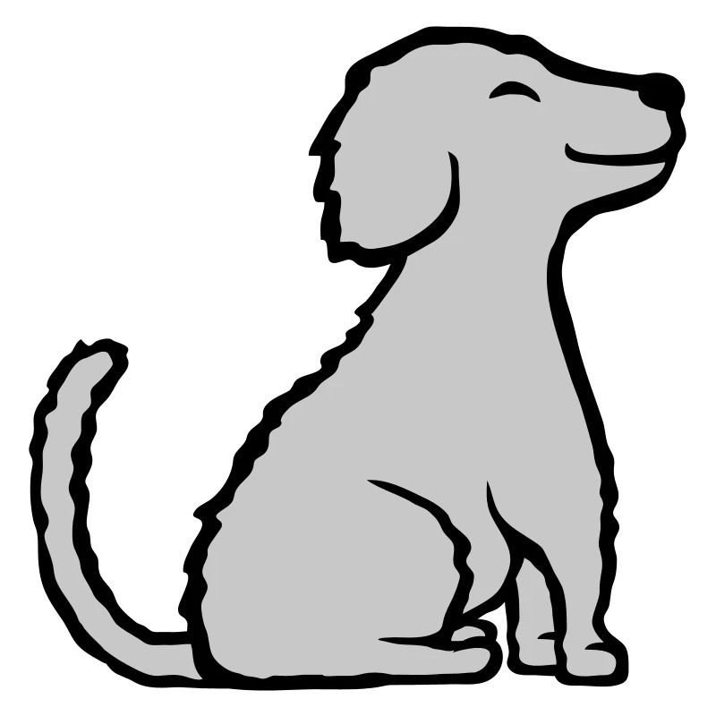 Glücklicher sitzender braver Hund