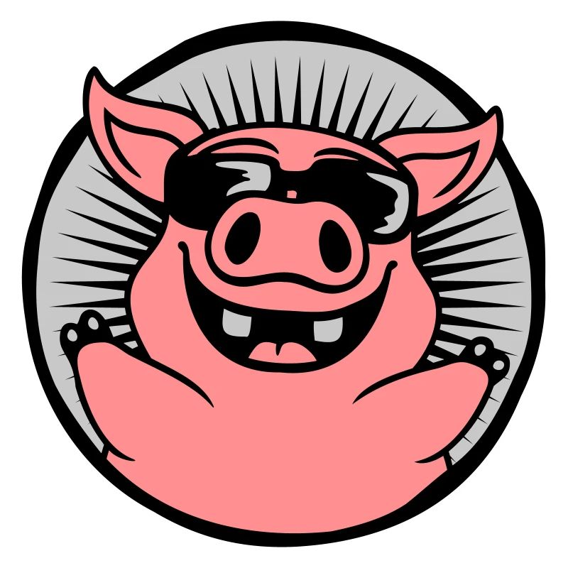Circle Cool Sunglasses Pig