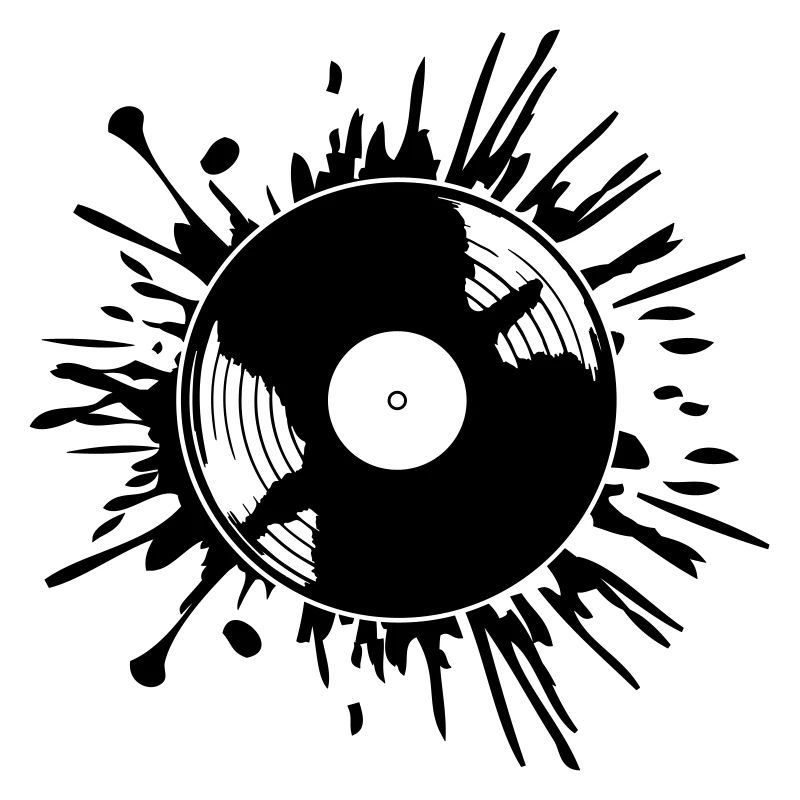 Gouttes de taches de couleur de disque vinyle