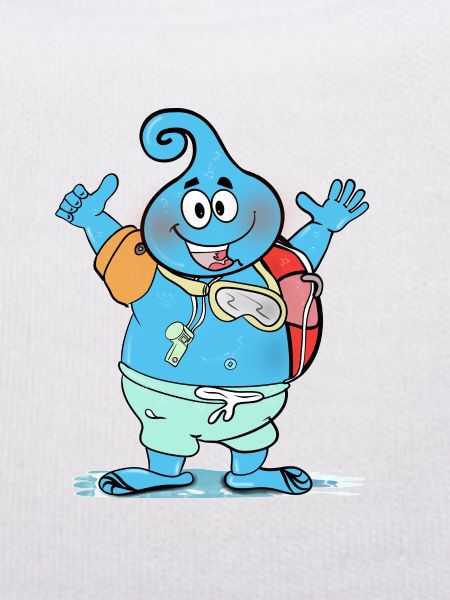 Dieser sehr große freundliche Wassertropfen