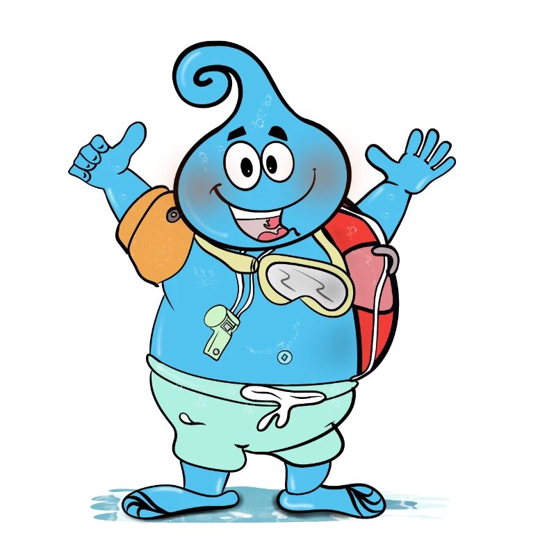 Dieser sehr große freundliche Wassertropfen
