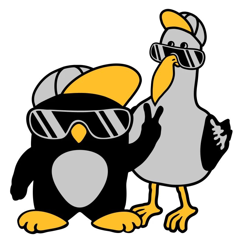 Möwe Pinguin 2 Freunde
