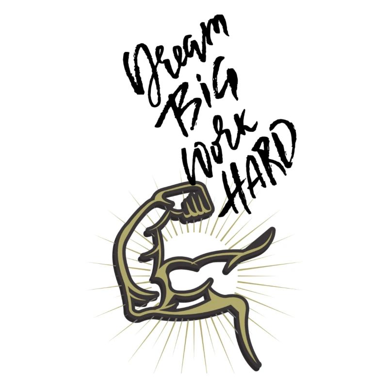 DREAM BIG WORK HARD - Motivation - Gym
