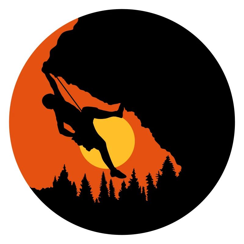 Sonne Abends Klettern Silhouette