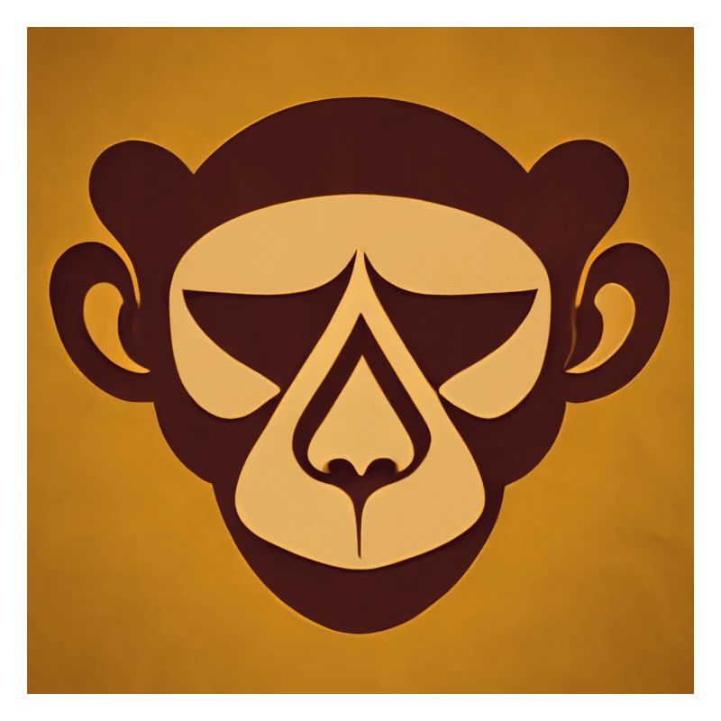 Monkey logo style drawing