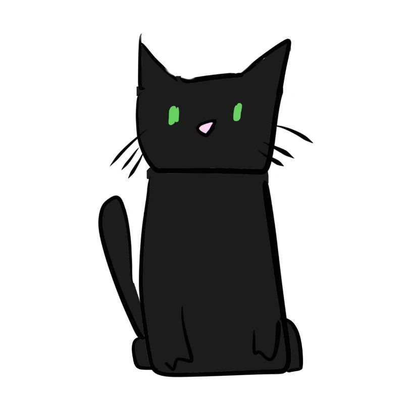 dunkle Katze Tier süß