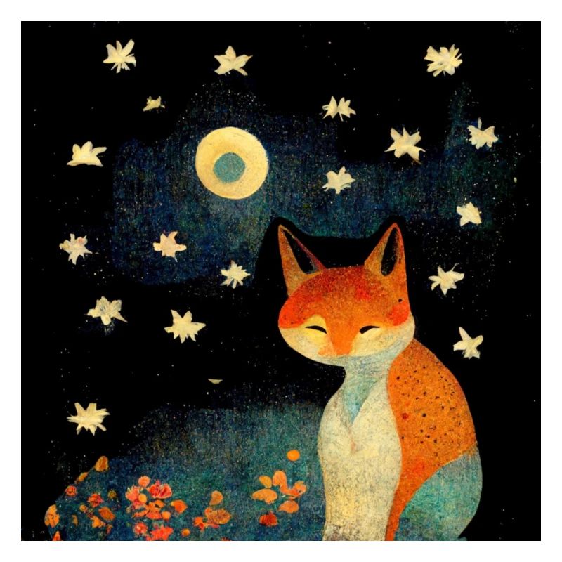 Fox in the moonlight