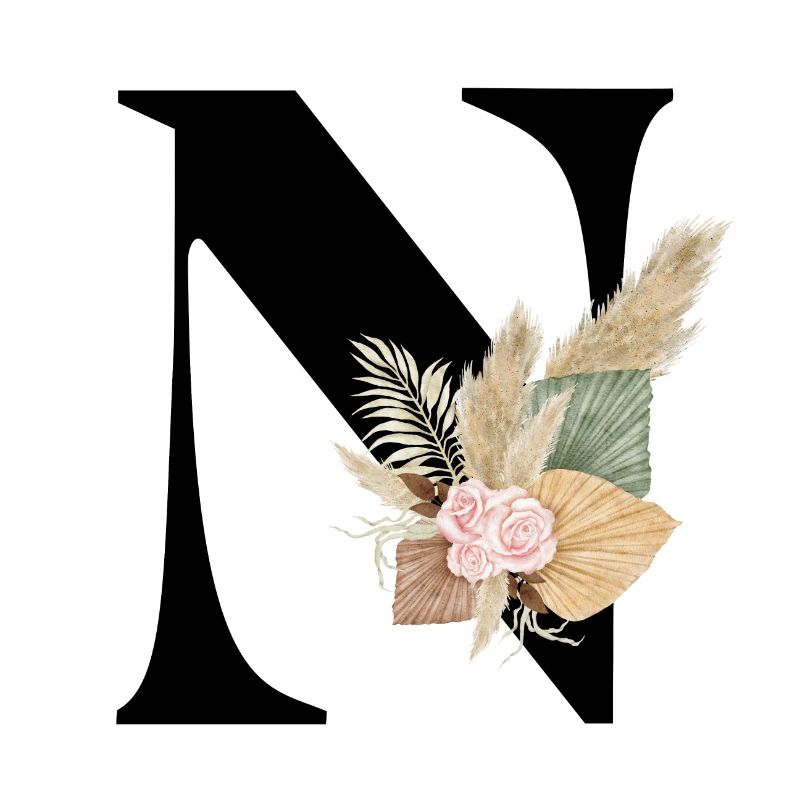 Buchstabe N Blumen
